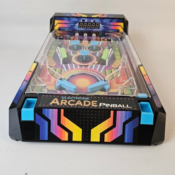 Electronic Pinball Machine Sounds Lights Portable Tabletop Arcade Game - Picture 2 of 6